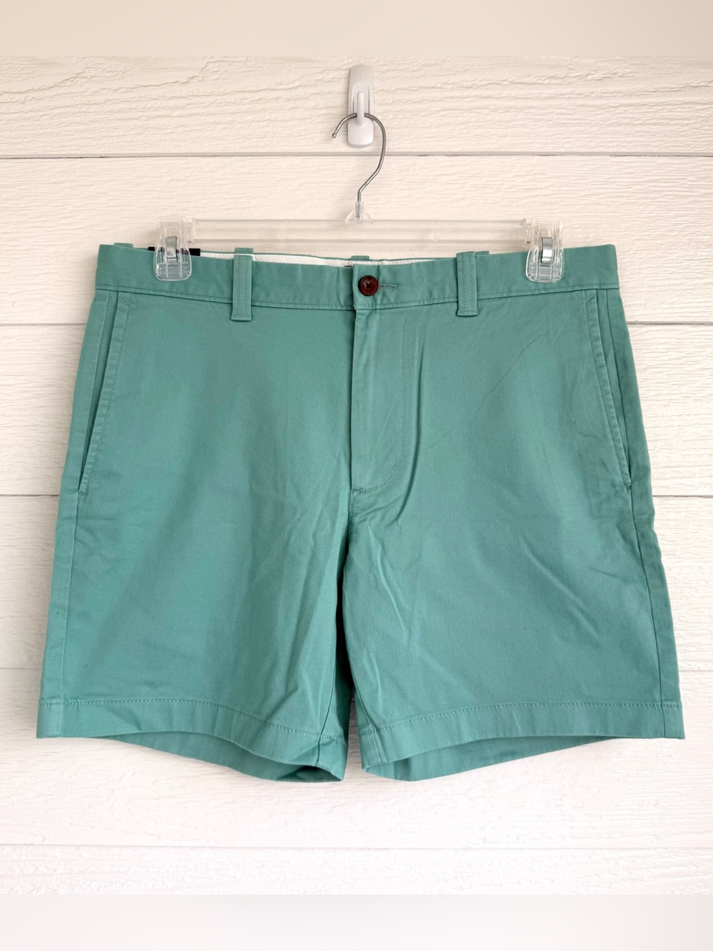 NEW J.Crew Men’s 7 Inch Inseam Chino Shorts Sea Aqua Green Size 33